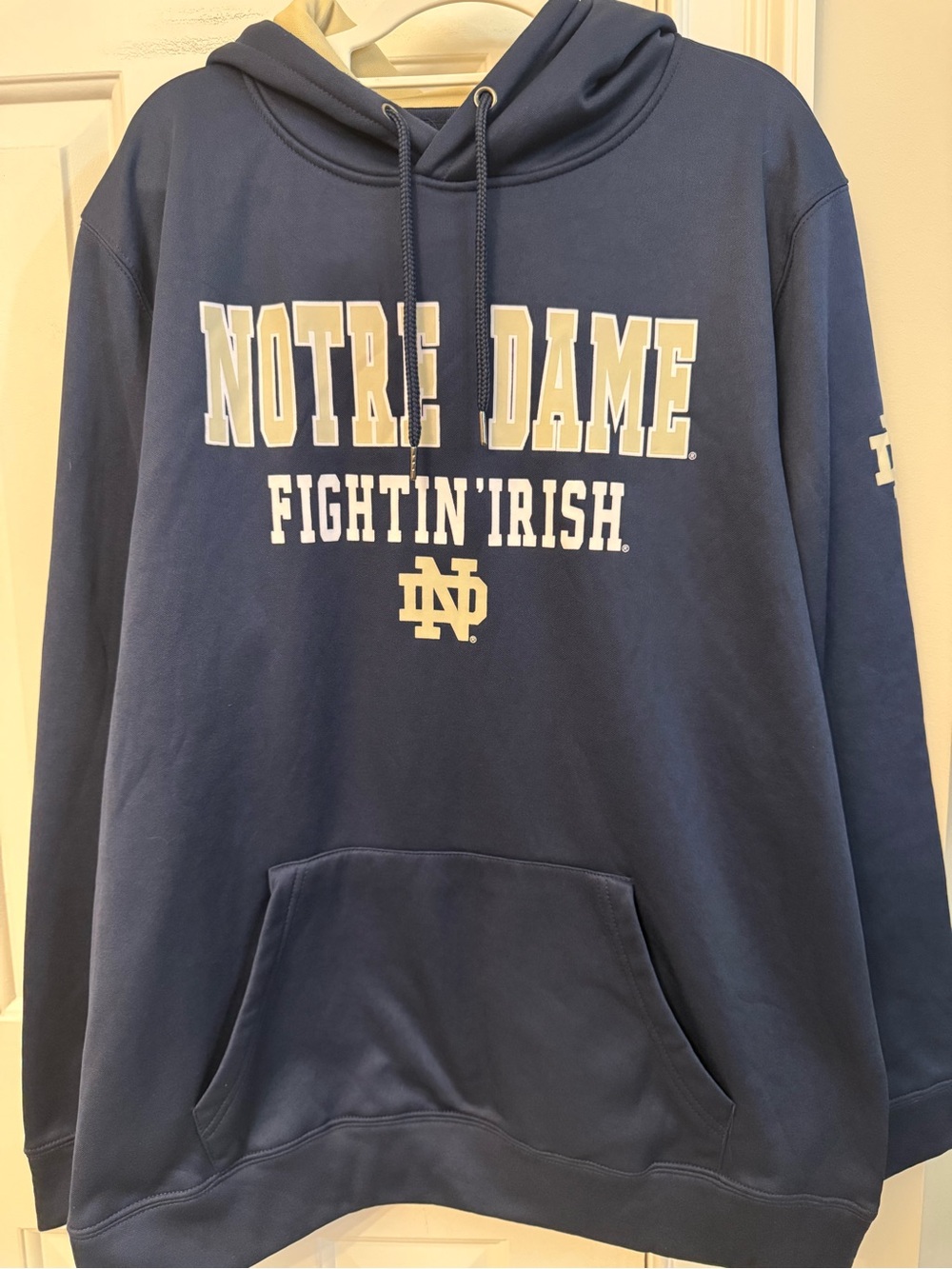 Men’s Notre Dame Colosseum Navy  Mens Hoodie with Branded Neck Tag